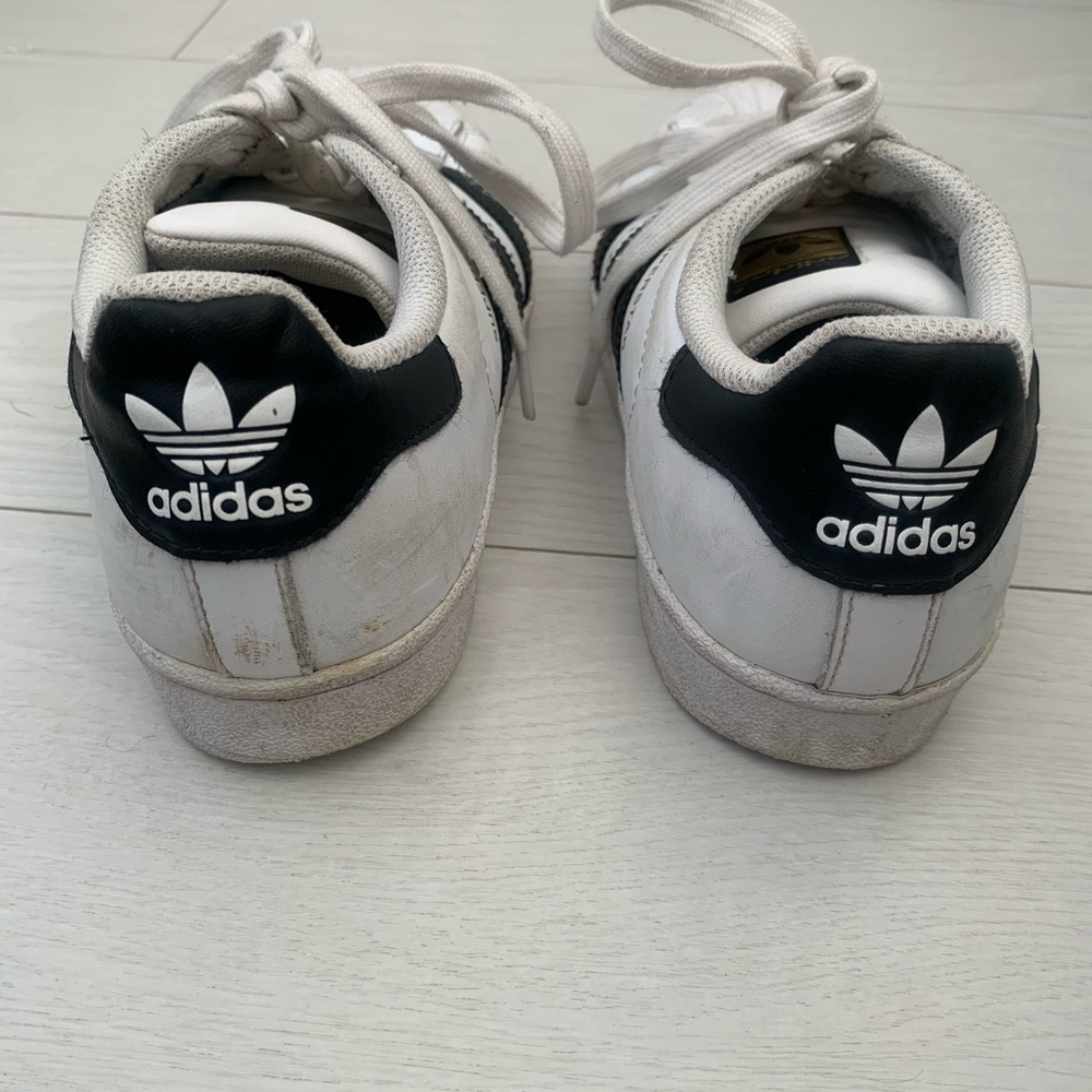 Adidas SuperStar Womens Stripe Black and White Shoes Size US 5.5 - Picture 3 of 15